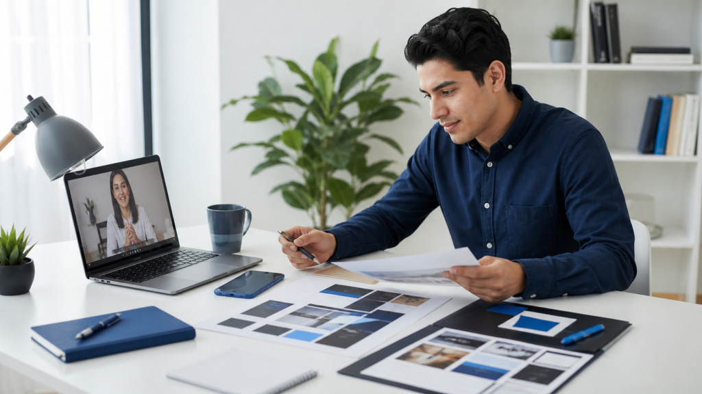 Currículum, portafolio y preparación para una entrevista remota